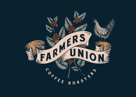 Farmers Union Coffee Roasters logo design by CBT