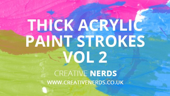 Thick acrylic paint strokes