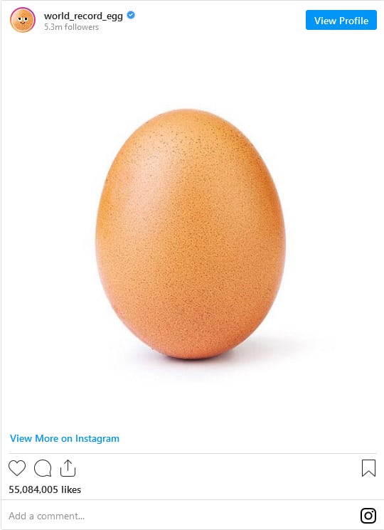 تخم مرغ معروف اینستاگرام