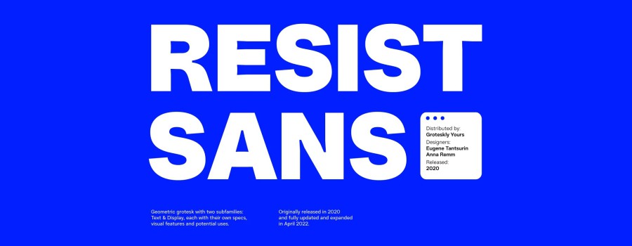 فونت Resist Sans Neo-Grotesque